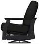 St. Catherine Deep Seat Outdoor Swivel Rocker, Black/Black