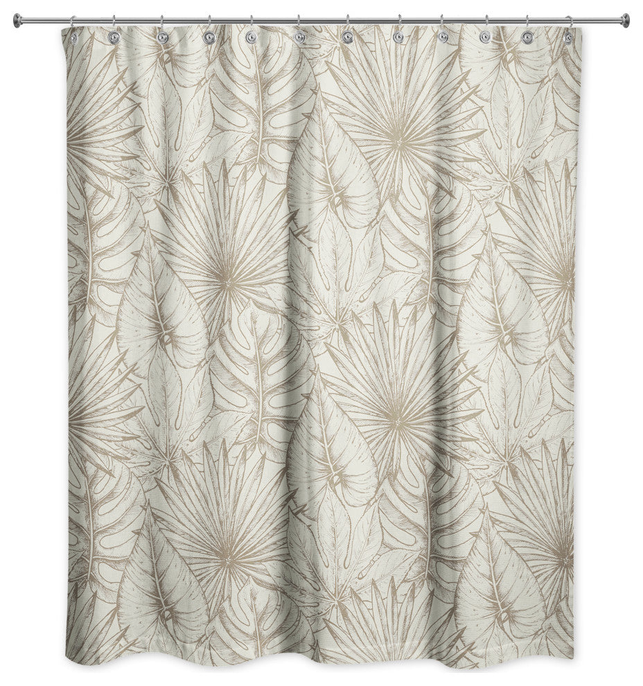 Vintage Palms 71x74 Shower Curtain