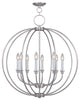 Milania Chandelier, Brushed Nickel