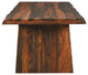 Damian Live Edge Wood Dining Table, Dark Brown, 86"