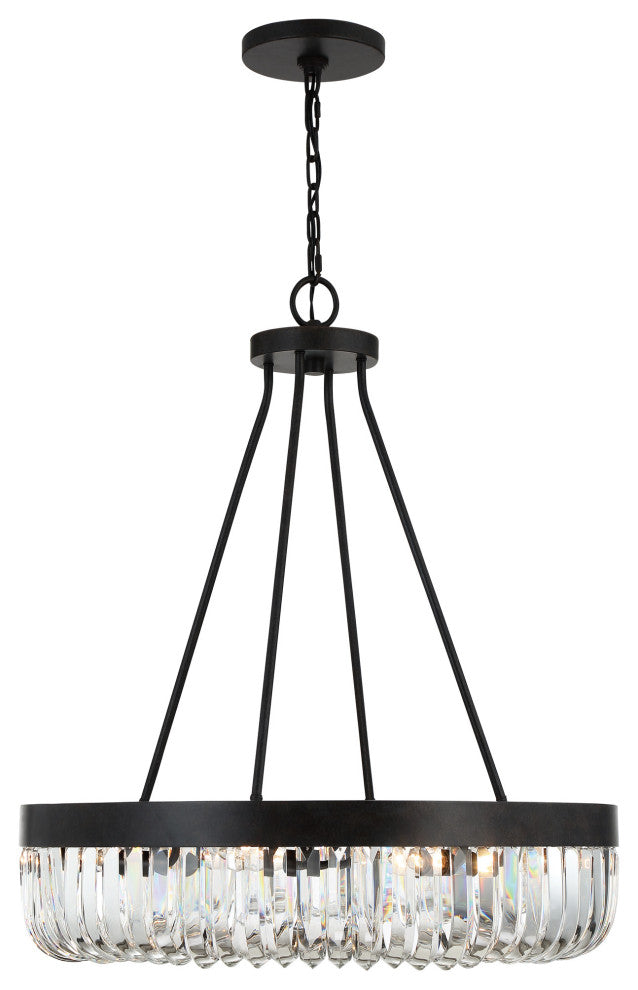 Crystorama Lighting Group ALI-B2010 Alister 10 Light 28"W Ring - Charcoal