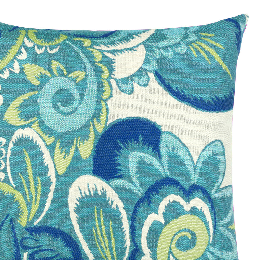 Floral Wave Indoor/Outdoor Performance Pillow, 20"x20"