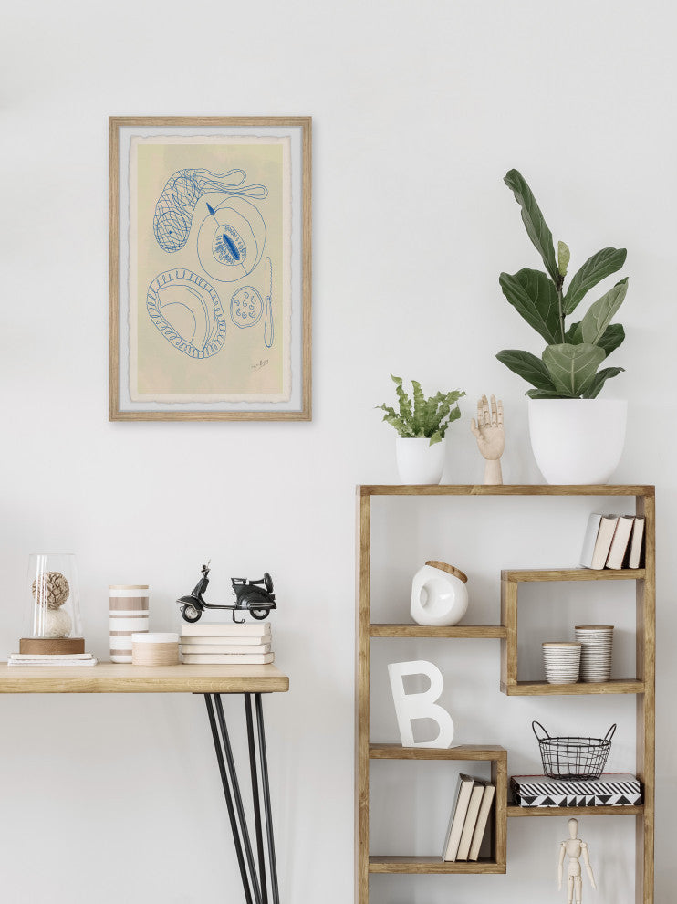 "Grateful and Blessed" Framed Painting Print, 32x32