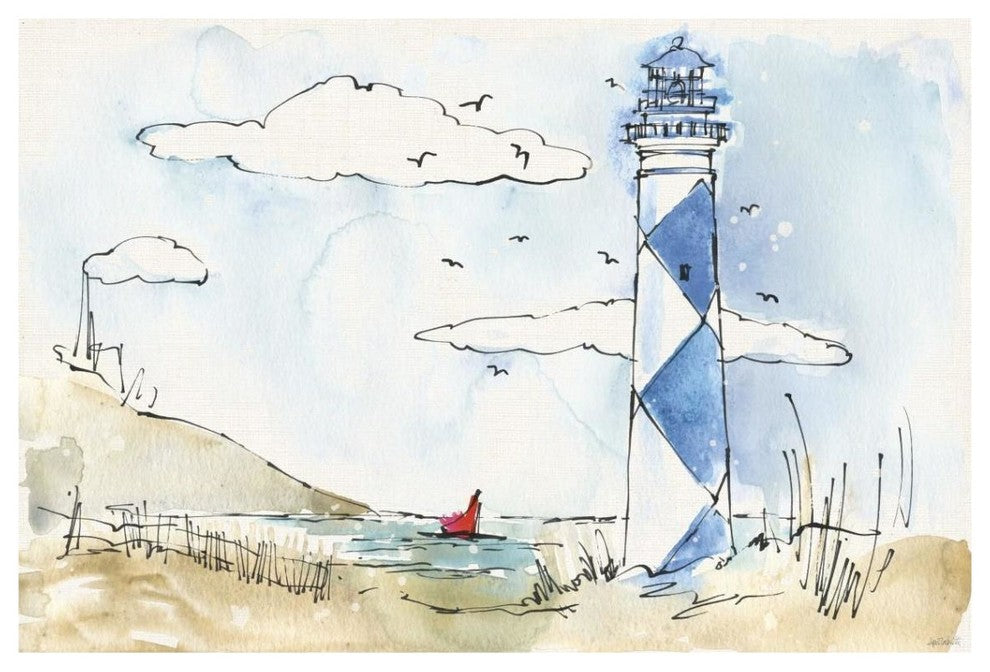 "Coastal Life VIII" Digital Paper Print by Anne Tavoletti, 38"x26"