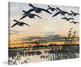 "Geese in Flight" Painting Print on Wrapped Canvas