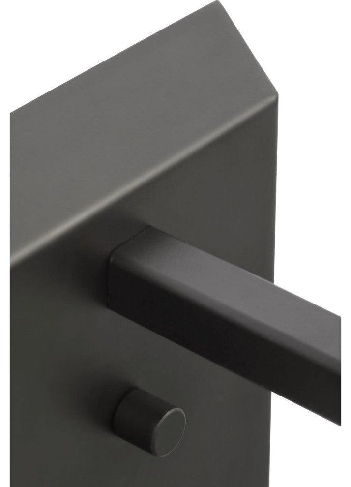 Vertex Collection Four-Light Matte Black Etched White Glass Bath Light