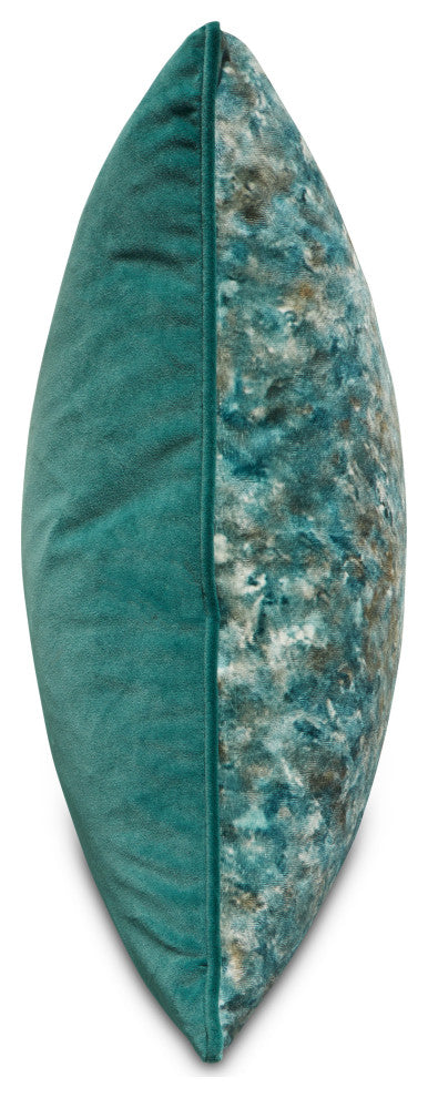Renue Tatum 19" Velvet Throw Pillow, Set of 2, Juniper Teal