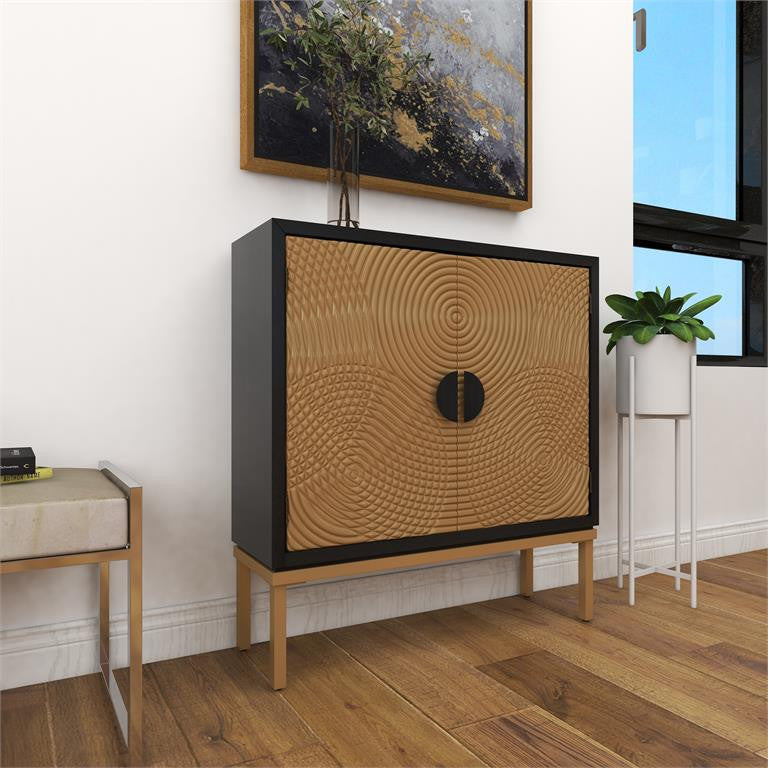 Bronze Wood Contemporary Cabinet