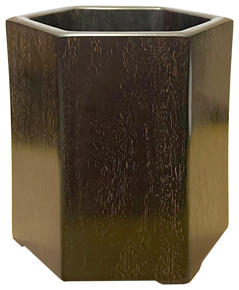 Chinese Zitan Wood Hexagonal Brush Pen Holder/Brush Pot Hws2546