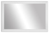 Morgan Framed Wall Mirror, White, 20"x36"