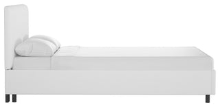 Browder Upholstered Platform Bed, Twill White, Full