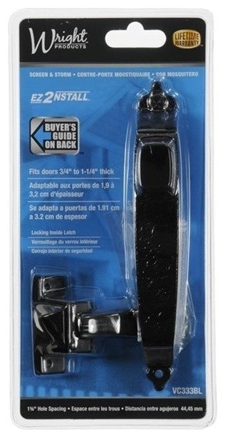 Wright Products™ VC333BL Colonial Tie-Down Push Button Door Latch, Black
