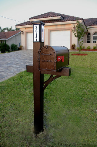 Solar Light Mailbox Package, Bronze
