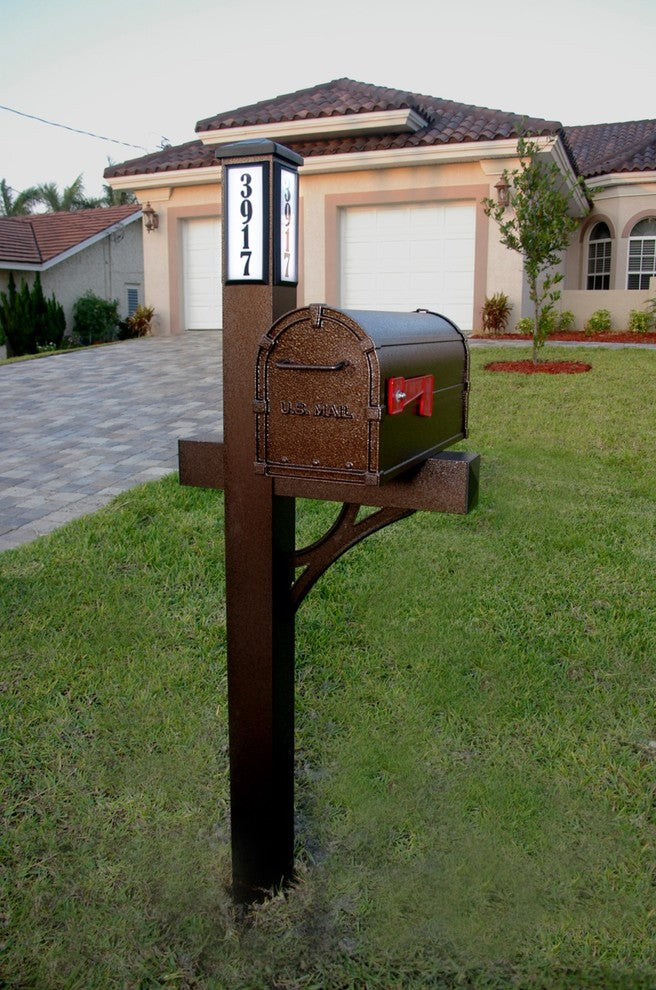 Solar Light Mailbox Package, Bronze