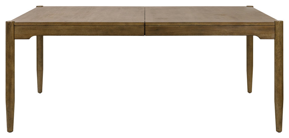 Modern Wood Rectangular Kitchen Dining Table, Brown