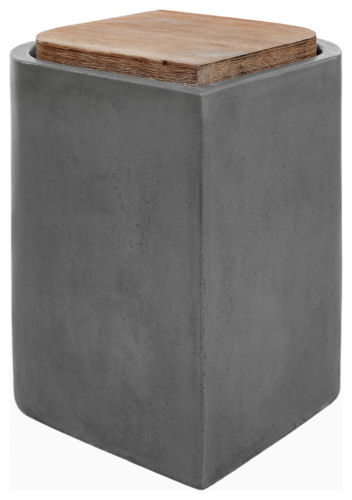 Contemporary Marquis Outdoor Stool - Grey