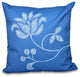 Traditional Flower-Single Bloom, Floral Print Pillow, Navy Blue, 18"x18"