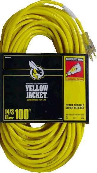 Yellow Jacket 2888 Extension Cord, 15 Amp, 100'