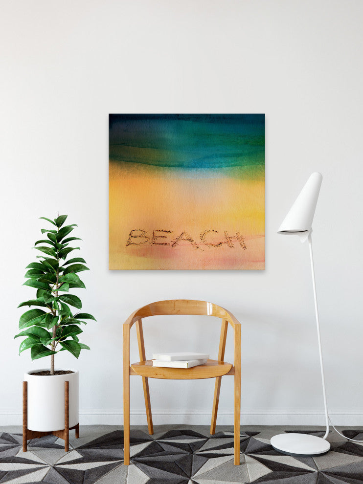 "Beach Sand" Painting Print on Wrapped Canvas, 40"x40"