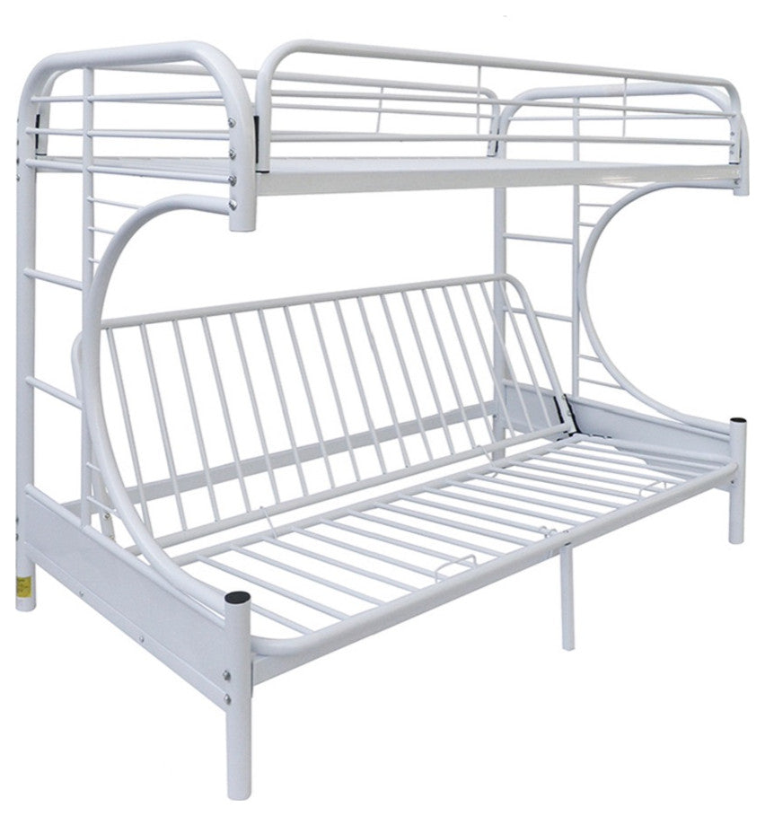 ACM-02091W-W, ACME Eclipse Twin/Full/Futon Bunk Bed, White