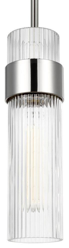 Geneva Medium Pendant, Polished Nickel