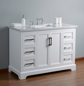 Ariane Bathroom Vanity, White, 48"