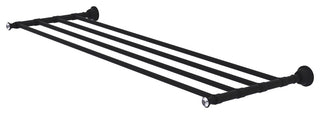 Carolina Crystal 36" Towel Shelf, Matte Black