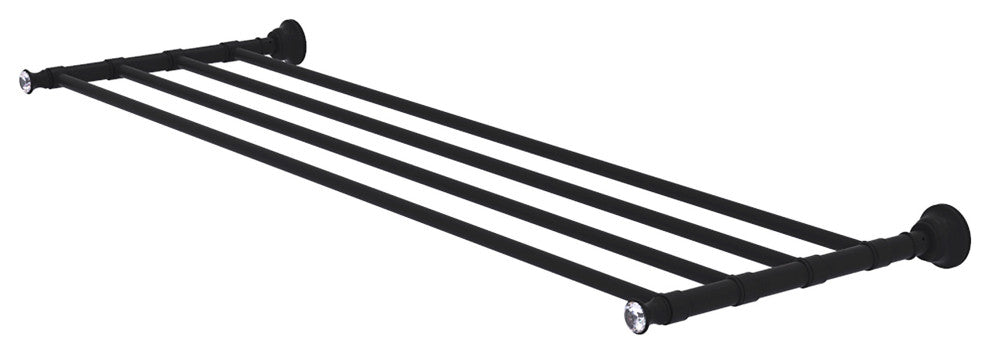 Carolina Crystal 36" Towel Shelf, Matte Black