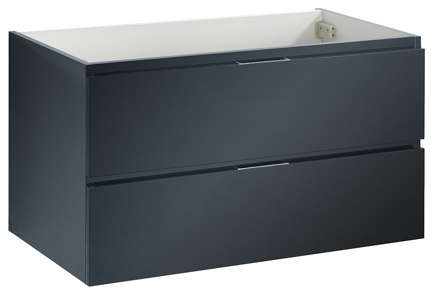 Valencia Wall Hung Bathroom Cabinet, Dark Slate Gray, 36"