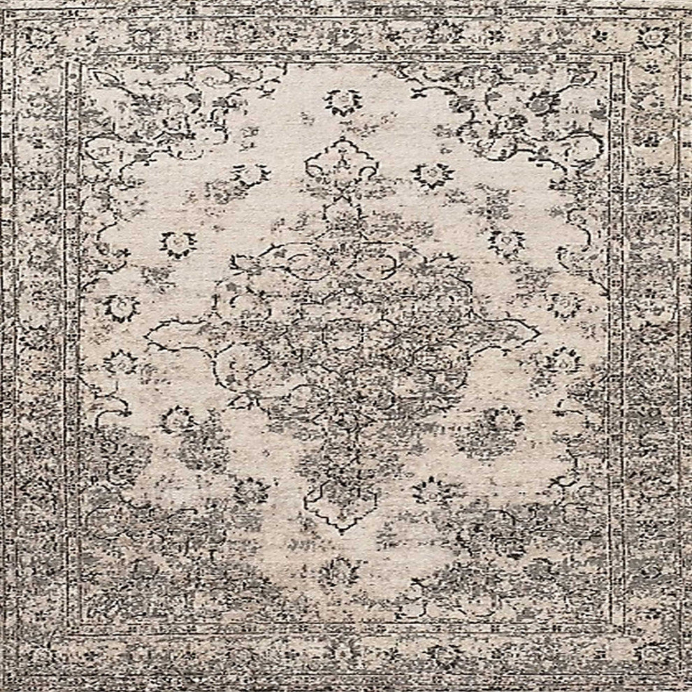 Ahgly Company Indoor Square Mid-Century Modern Area Rugs, 7' Square