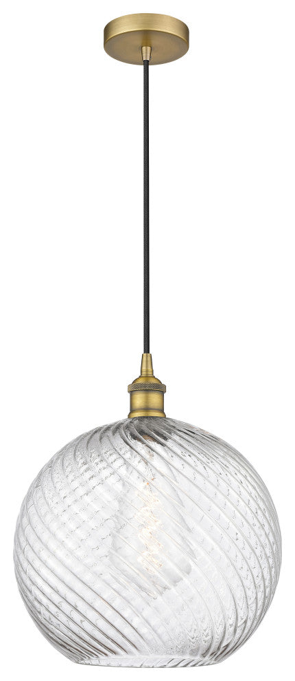 Innovations 616-1P-BB-G1214-12 1-Light Mini Pendant, Brushed Brass