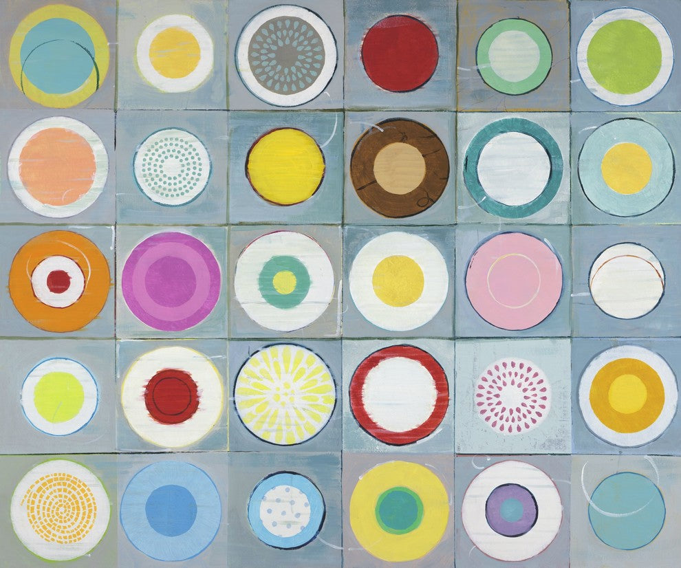 Marmont Hill, "Colors Round" by Julie Joy Painting on Wrapped Canvas, 48x40