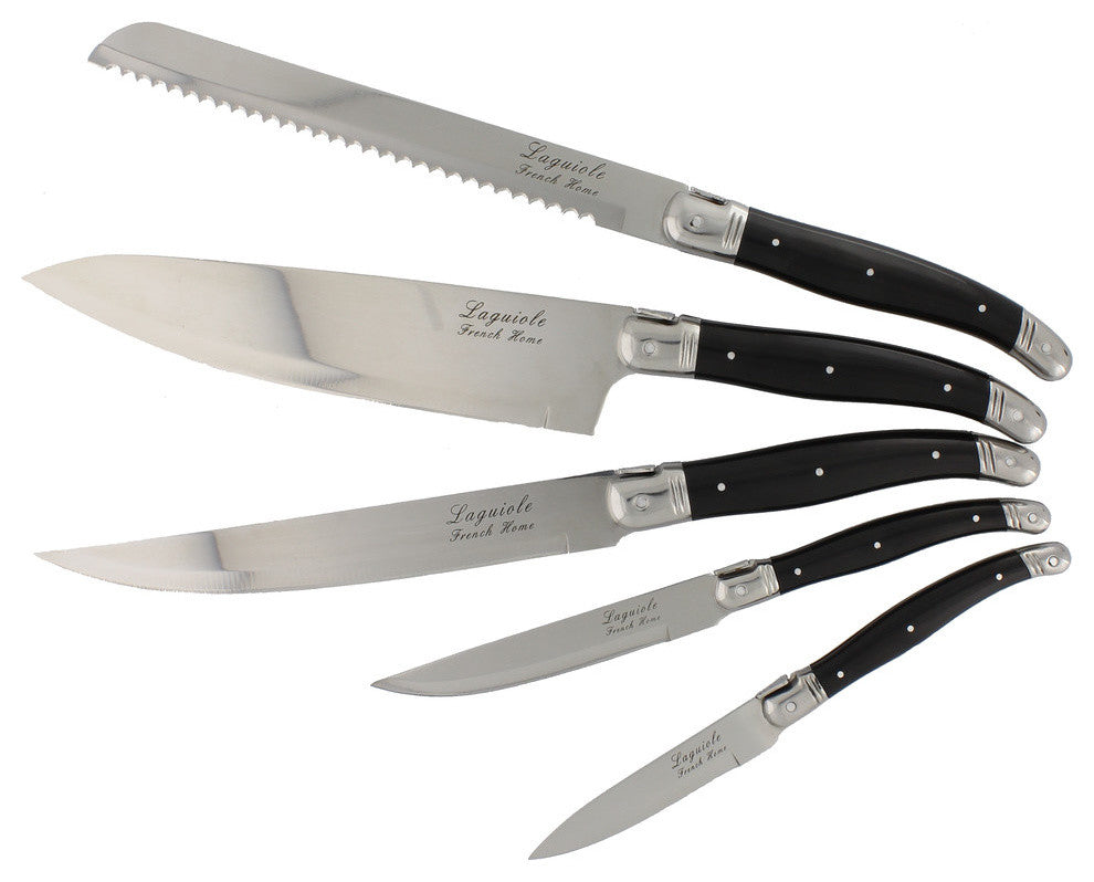 5 Piece Laguiole Kitchen Knife Set