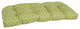 42"X19" U-Shaped Patterned Polyester Tufted Settee/Bench Cushion, Titan Kiwi
