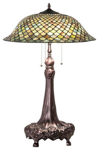 Meyda Lighting 230465 31" High Tiffany Fishscale Table Lamp
