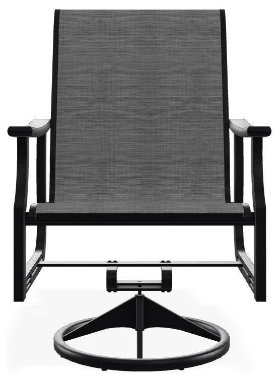 St. Catherine Sling Outdoor Swivel Rocker, Collect Charcoal/Black