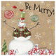 "Sweet Snowmen IV" Digital Paper Print by Anne Tavoletti, 38"x38"