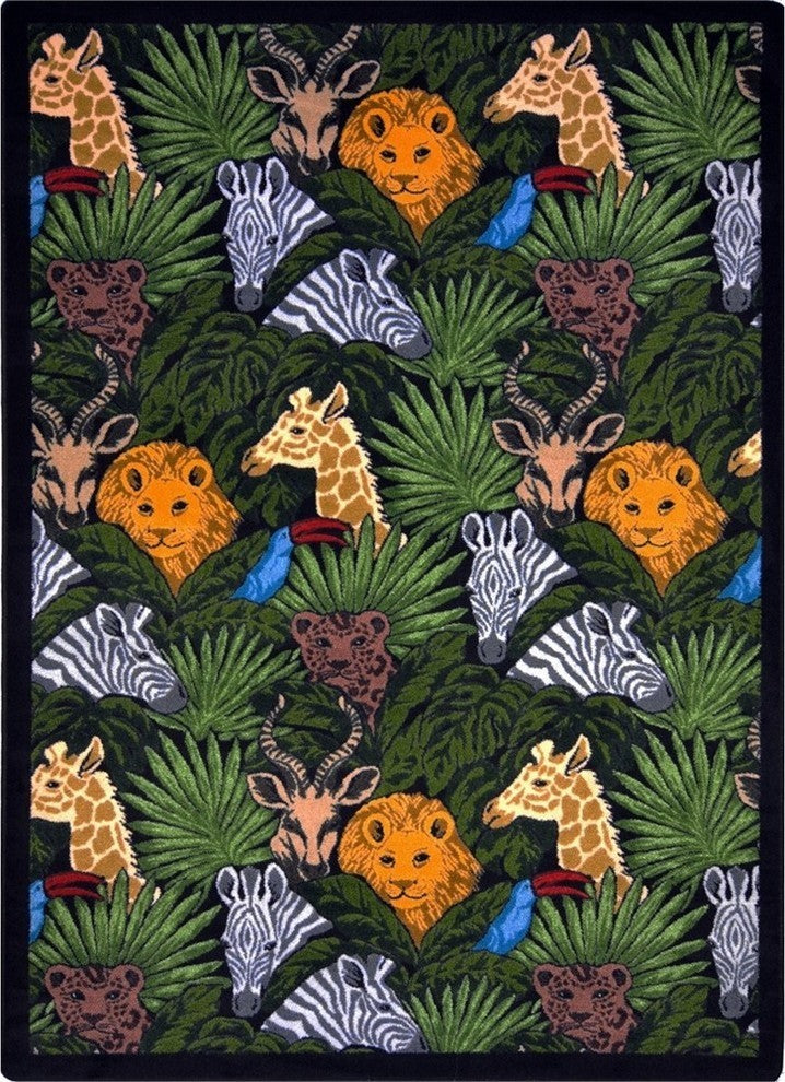 Playful Patterns Rug, Animal Hide and Seek, 5'4"x7'8"