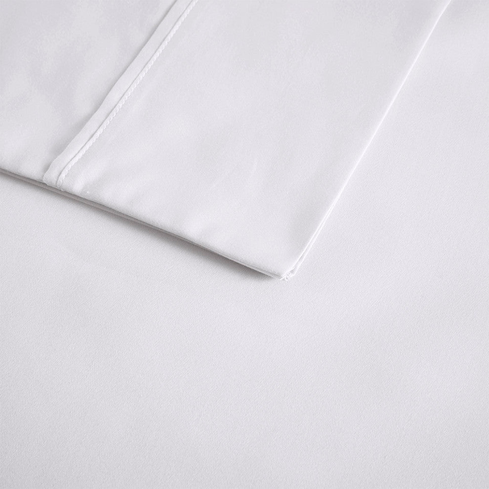 Beautyrest 600 Thread Count Cooling 4-Piece Sheet Set, White, Queen