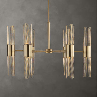 Uttermost Cret 12 Light Brass Chandelier