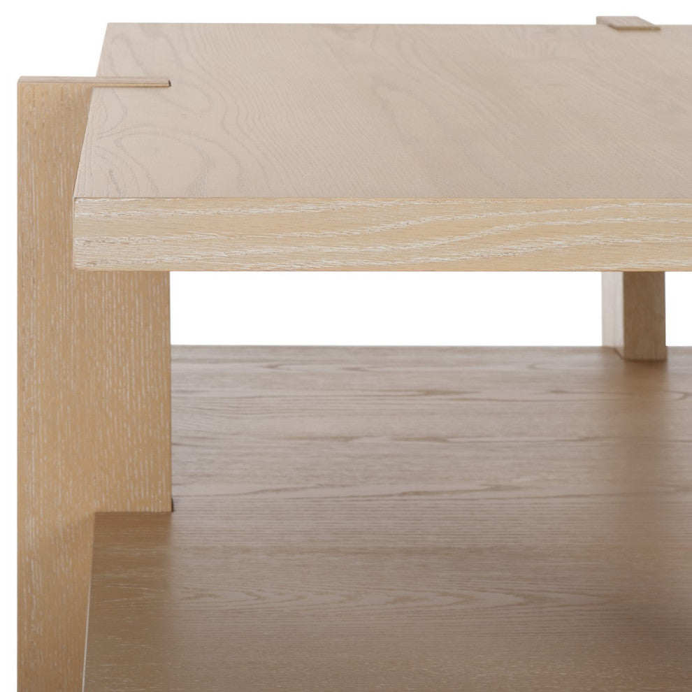 Safavieh Couture Quigley Square Coffee Table, Natural Cerused Oak