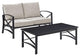 Kaplan 2-Piece Patio Set, Loveseat, Coffee Table, Oatmeal