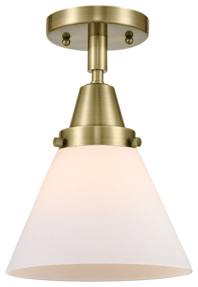Innovations Lighting 447-1C-AB-G41-LED Large Cone 1 Light 7.75" Flush Mount