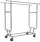 Adjustable Double Bar Chrome Garment Rack