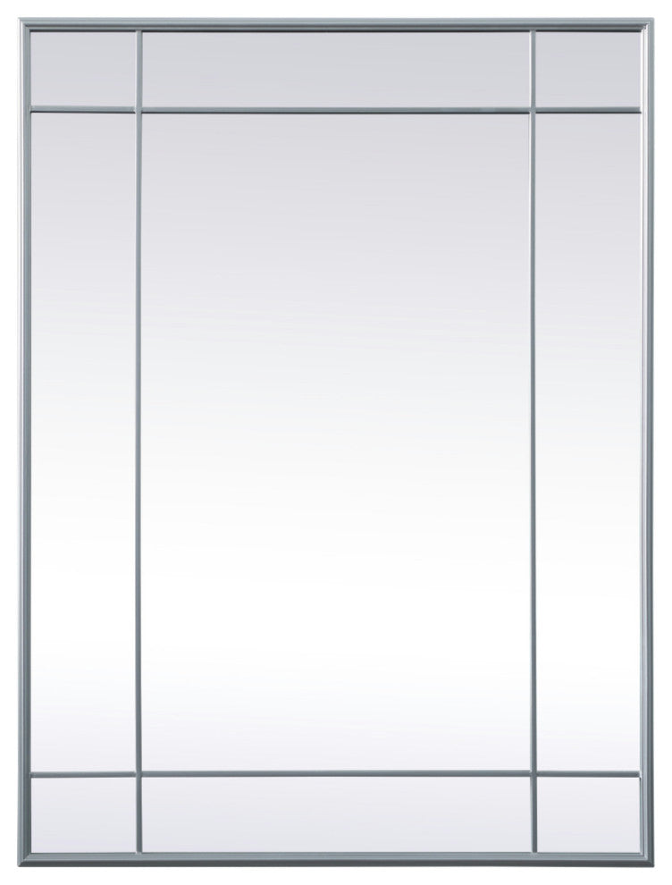 Elegant Lighting MR3A3040 Viola 30" W x 40" H Rectangular Framed - Silver