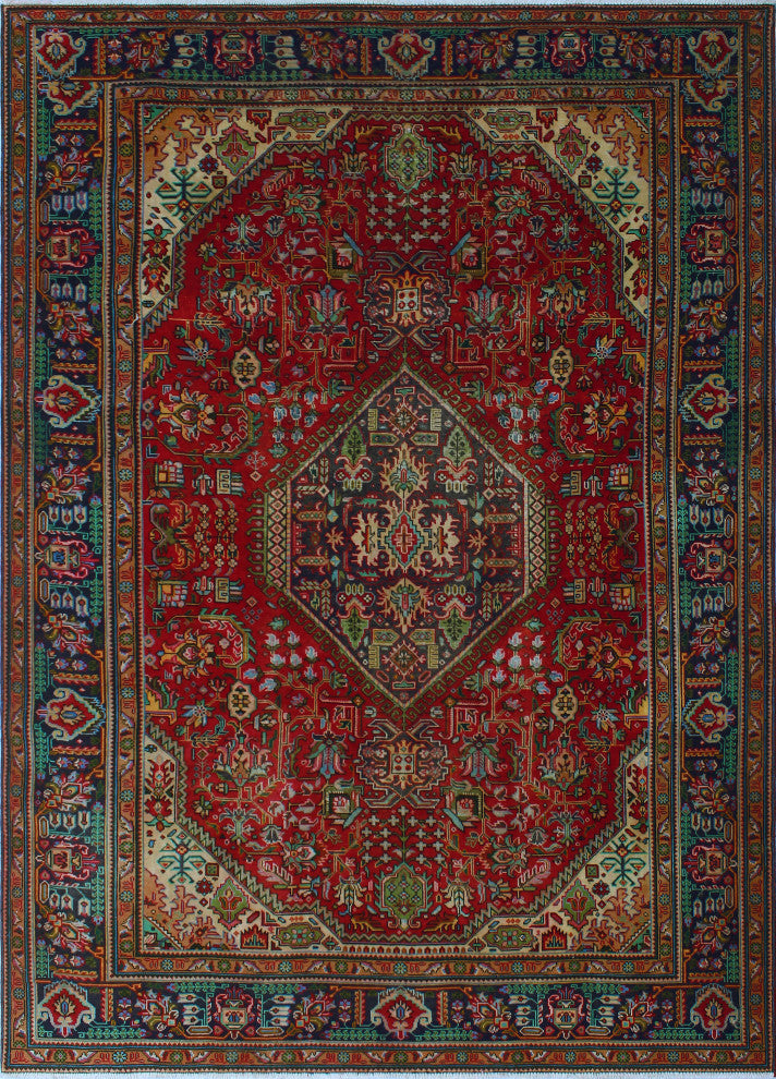Fine Vintage Distressed Blaney Red Rug