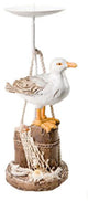 Seagull on Pilings Candle Holder
