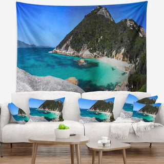 Small Hidden Bay Panorama Landscape Wall Tapestry, 39"x32"