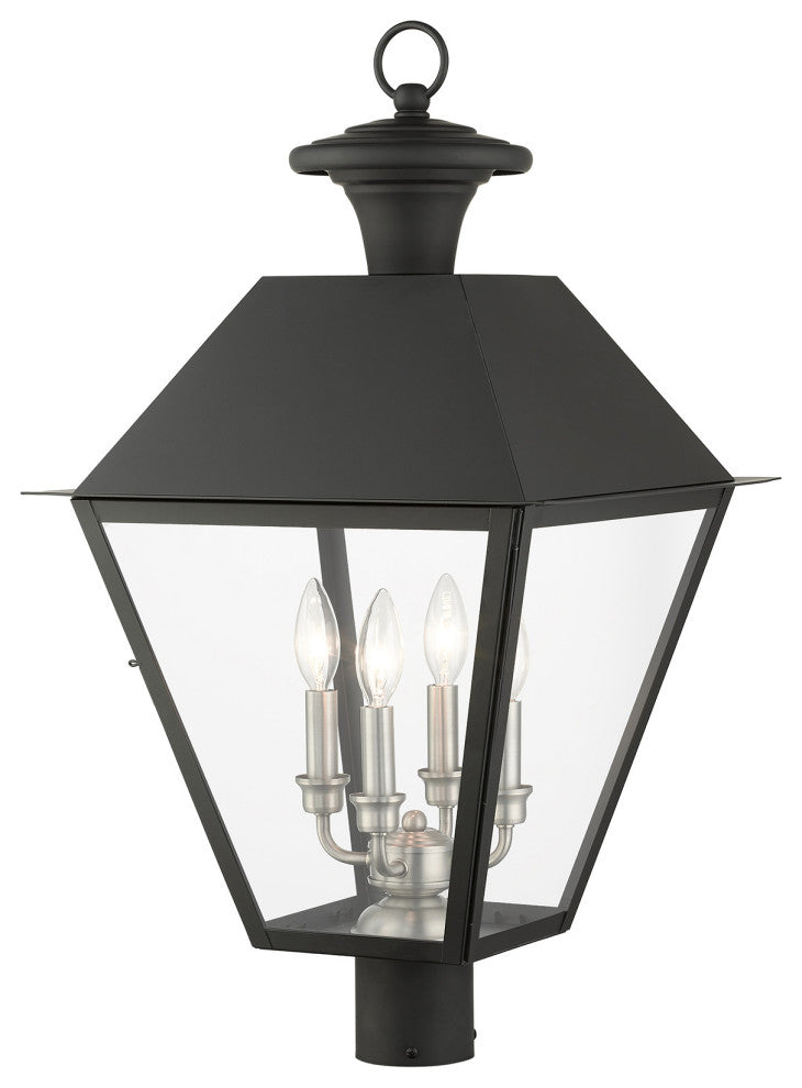 Black Classic, Colonial, Historical, Timeless Outdoor Post Top Lantern