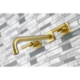 KS6027CML Wall Mount Tub Faucet, Brushed Brass